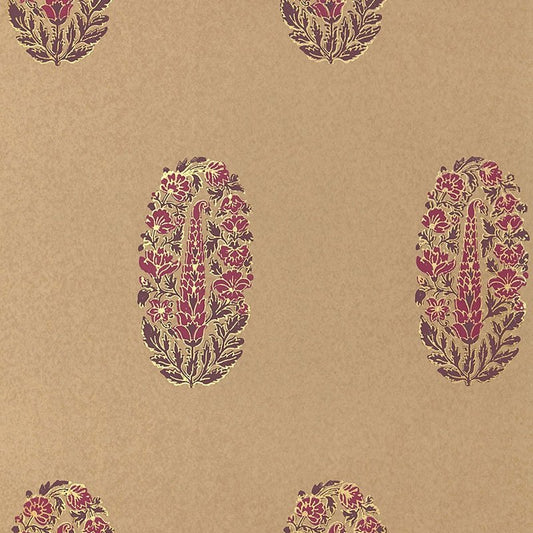 Order 5005313 Askandra Flower Aubergine and Cerise by Schumacher Wallpaper