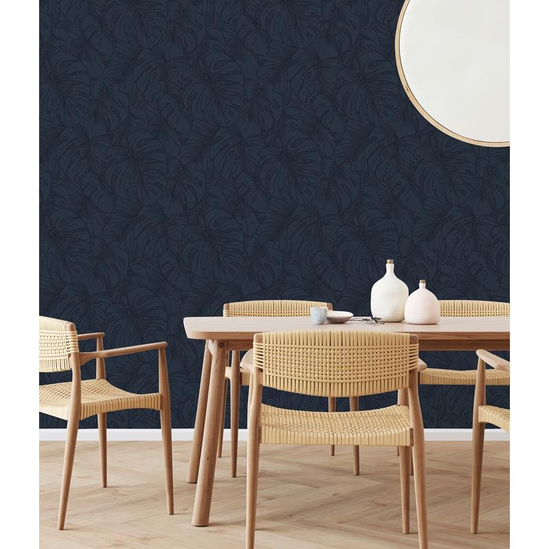 SLS3978 Scott Living Indigo Borneo Peel &amp; Stick Wallpaper by NuWallpaper2