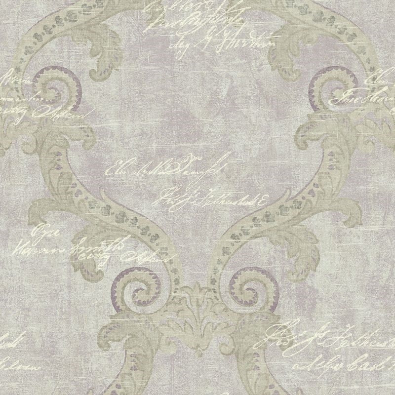 Find AR32209 Nouveau Frame with Writing by Wallquest Wallpaper