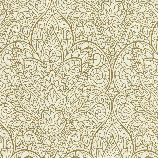 Looking CD4009 Decadence Paradise color Off White Damask by Candice Olson Wallpaper