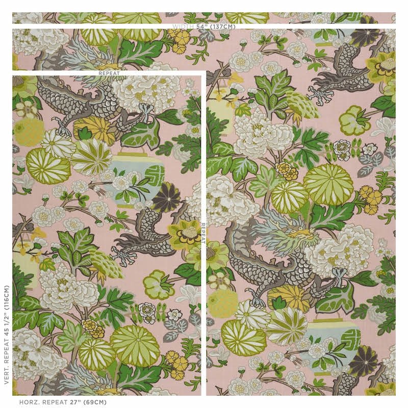 Purchase 173280 Chiang Mai Dragon Blush Schumacher Fabric