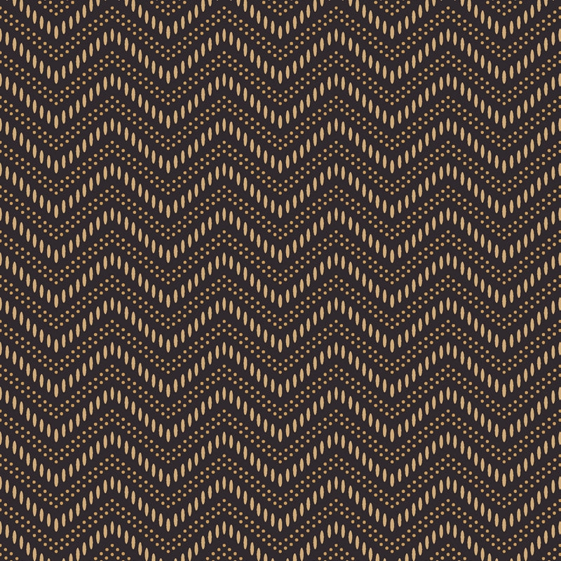 Sample 6482 Chevron Dots, Brown And Gold By Borastapeter Wallpaper
