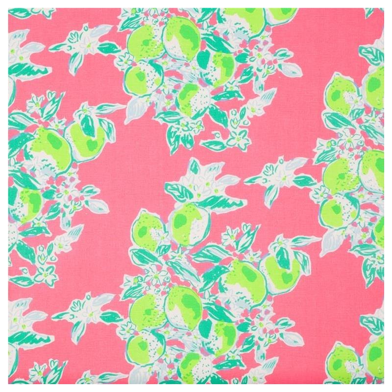 Sample 2016113.77 LILLY PULITZER II Pink Lemonade Hotty Pink Vegetable/Fruit Lee Jofa Fabric