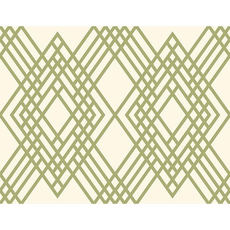 Sample TA21304 Tortuga, Green, Lattice by Seabrook Wallpaper