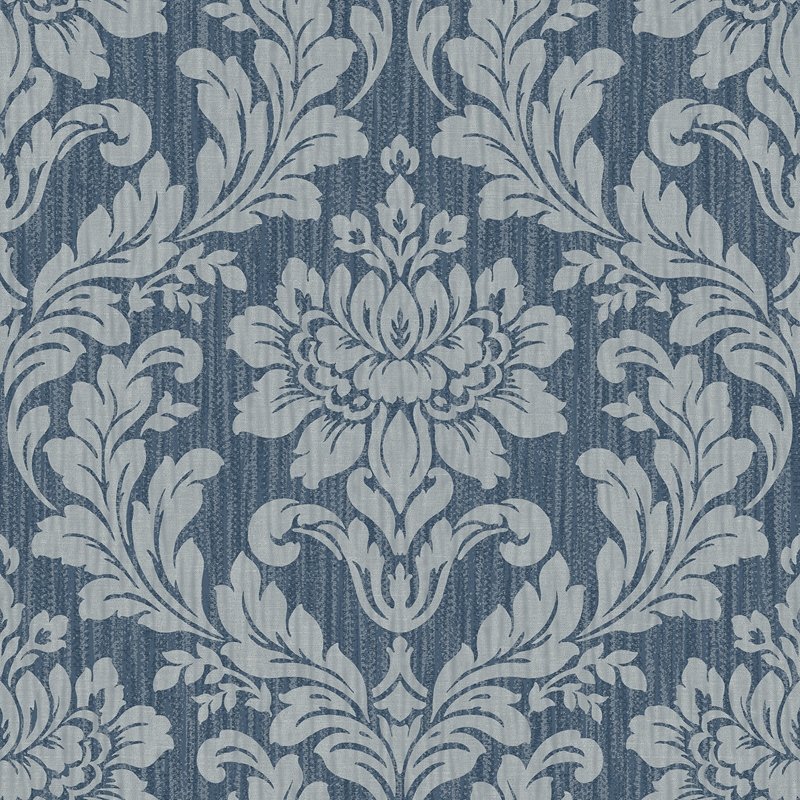 Save 4025-82511 Radiance Galois Blue Damask Wallpaper Blue by Advantage