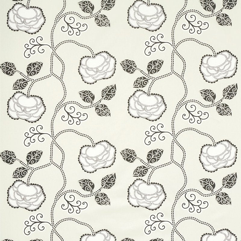 Purchase 179541 Queen Fruit Chintz Ebony Ivory by Schumacher Fabric