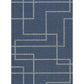 Sample 2921-50512 Warner Textures IX 2754 Main Street, Clarendon Indigo Geometric Faux Grasscloth Wallpaper