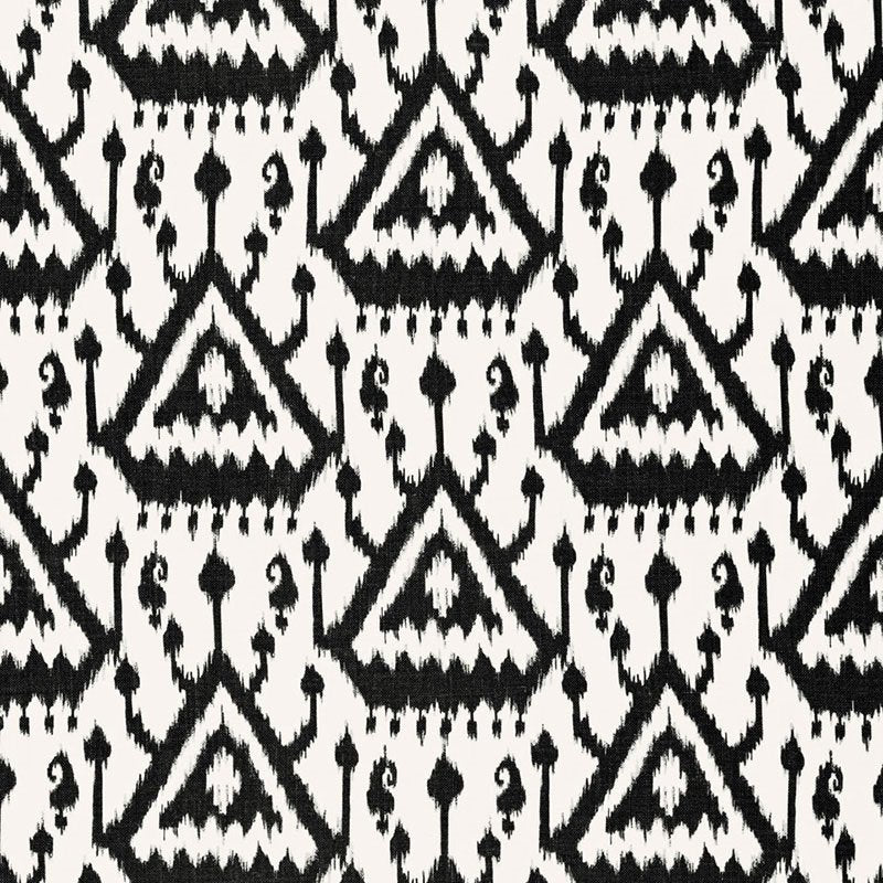 Purchase sample of 175021 Vientiane Ikat, Ebony by Schumacher Fabric