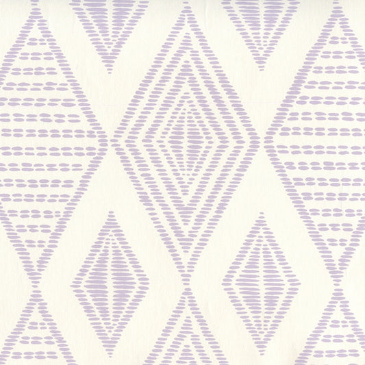 Save AP850-04 Safari Embroidery Soft Lavender on Almost White  by Quadrille Wallpaper