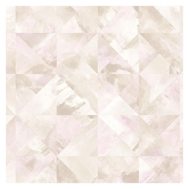 Select FW36820 Fresh Watercolors Pink Mosaic Wallpaper in Pinks Beige and Coffee by Norwall Wallpaper