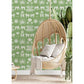Search 4014-26435 Seychelles Bazaar Green Elephant Oasis Wallpaper Green A-Street Prints Wallpaper
