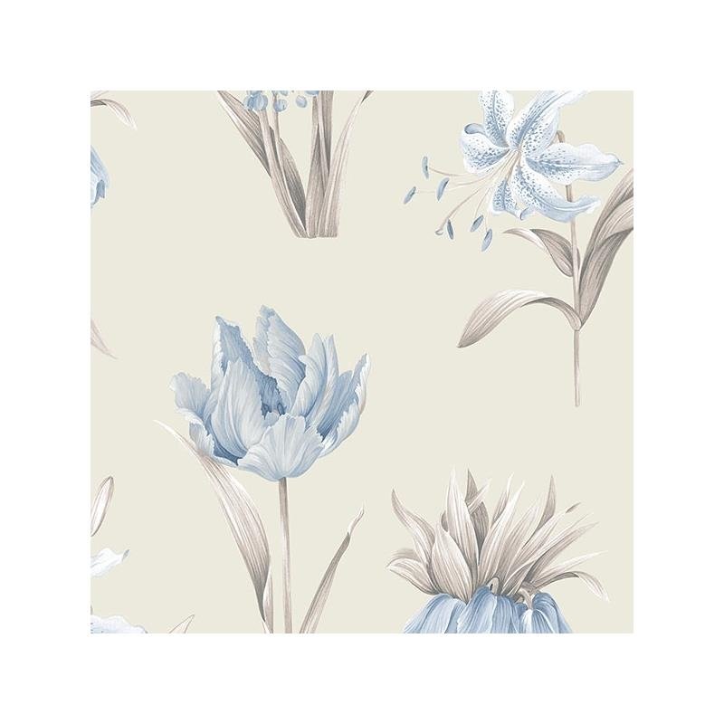 Sample PA34239 Blue Floral wallpaper Norwall Wallpaper