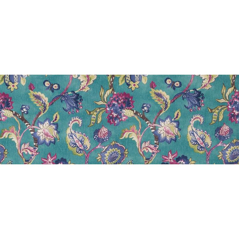 519044 | Eastern Floral | Peacock - Robert Allen Home Fabric