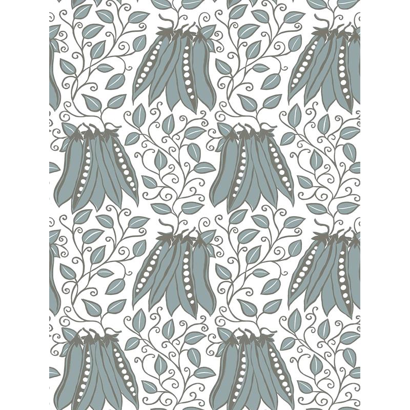Sample 2821-25121 Folklore. Peas in a Pod, Turquoise by A-Street Wallpaper