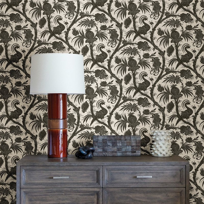 Order Scs3875 Scalamandrenuwallpaper Charcoal Nuwallpaper Wallpaper