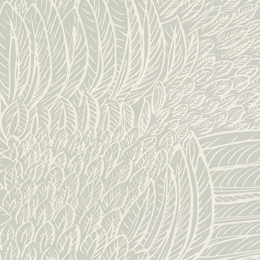 Find 5007560 Featherfest Smoke Schumacher Wallpaper