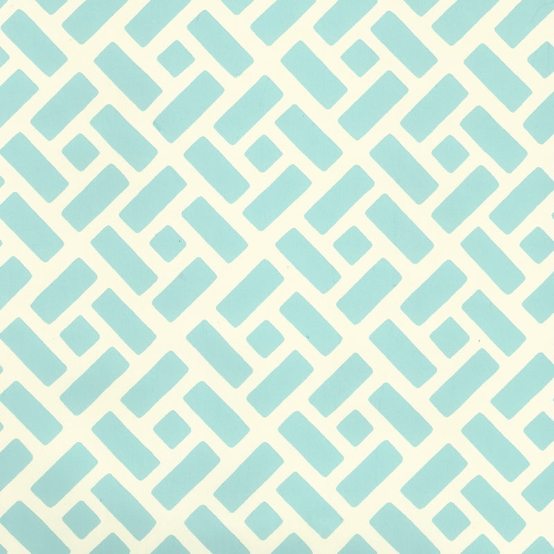 Purchase 2220-17WP Edo Turquoise on Off White by Quadrille Wallpaper