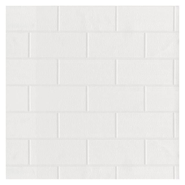 Shop 4000-21399 PaintWorks Galley White Subway Tile Paintable White Brewster Wallpaper