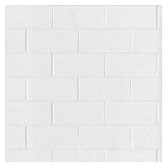 Shop 4000-21399 PaintWorks Galley White Subway Tile Paintable White Brewster Wallpaper