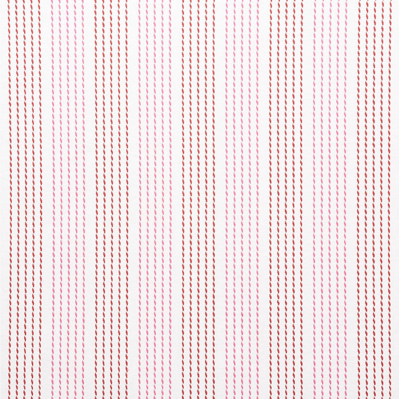 Purchase sample of 75321 Running Stitch, Red & Pink by Schumacher Fabric