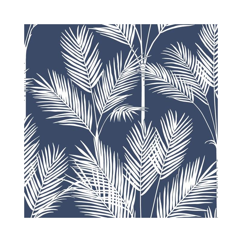 Sample CV4410 Water's Edge Resource Library, King Palm Silhouette Navy York Wallpaper