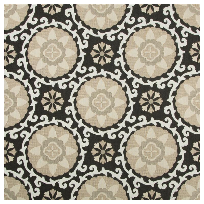 Order 31969.816.0 Exotic Suzani Coal Botanical/Foliage Black by Kravet Design Fabric