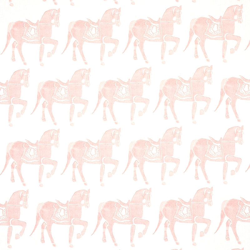 Purchase sample of 179132 Marwari Horse, Pink by Schumacher Fabric