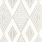 Sample AP850-PGREY Safari Embroidery, Pale Grey on White by Quadrille Wallpaper