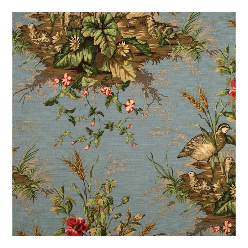 Sample 16310-004 Edwin'S Covey, Multi On London Blue by Scalamandre Fabric (SC 000416310)