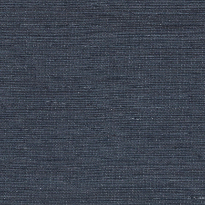 Sample 7020-10GC Pacific Sisal, Navy by Quadrille Wallpaper