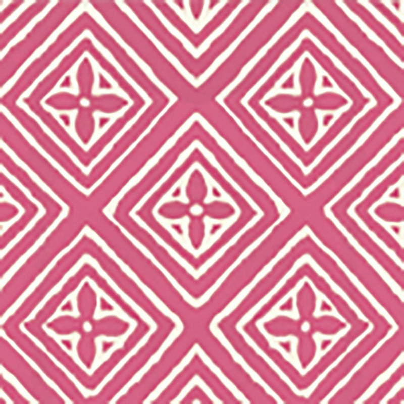 Sample 2490-51WP Fiorentina, Coral on Almost White by Quadrille Wallpaper