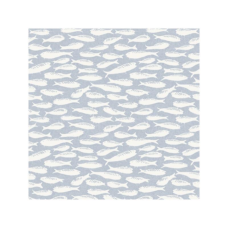 Sample 3122-10512 Flora and Fauna Nunkie Denim Sardine by Chesapeake Wallpaper