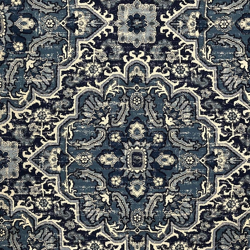 Sample 8718 Harper Stormy, Blue Ethnic Multipurpose Fabric by Magnolia
