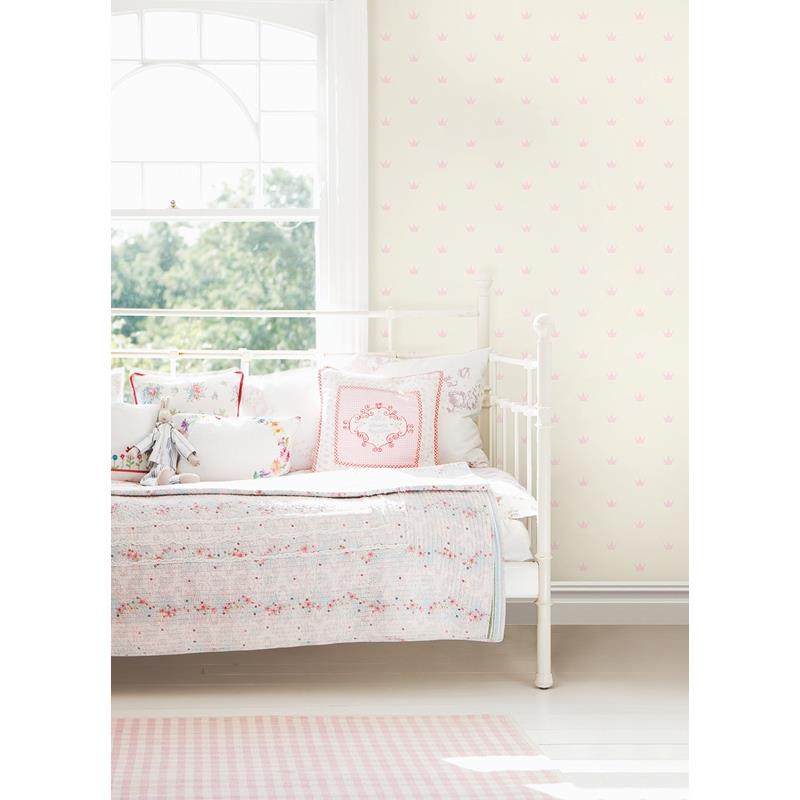 4060-347702 Fable Bea Light Pink Crowns Wallpaper by Chesapeake,4060-347702 Fable Bea Light Pink Crowns Wallpaper by Chesapeake2