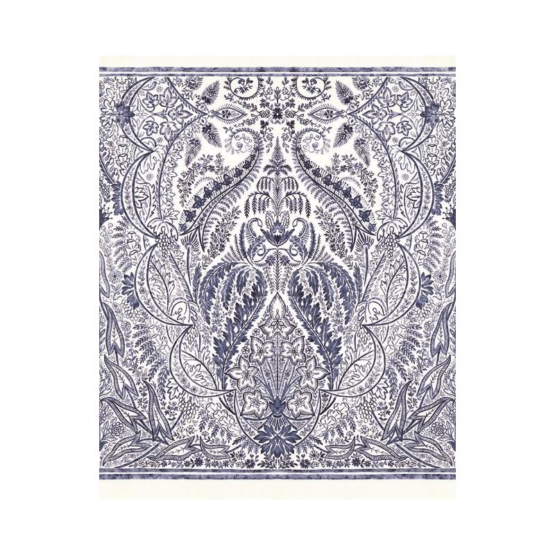Sample DM4912M Damask Resource Library, Jaipur Paisley Damas Mural by York Wallpaper