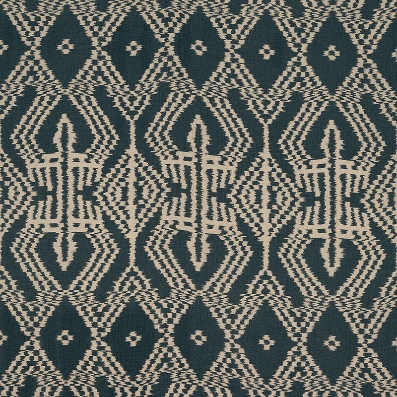 Purchase sample of 176094 Asaka Ikat, Charcoal by Schumacher Fabric