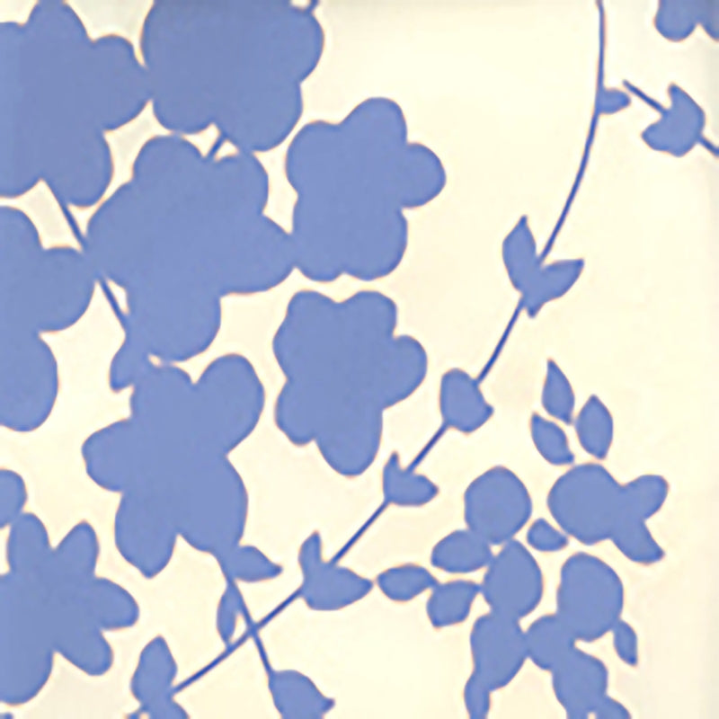 Sample 4100-09WP Lysette, French Blue on Off White by Quadrille Wallpaper