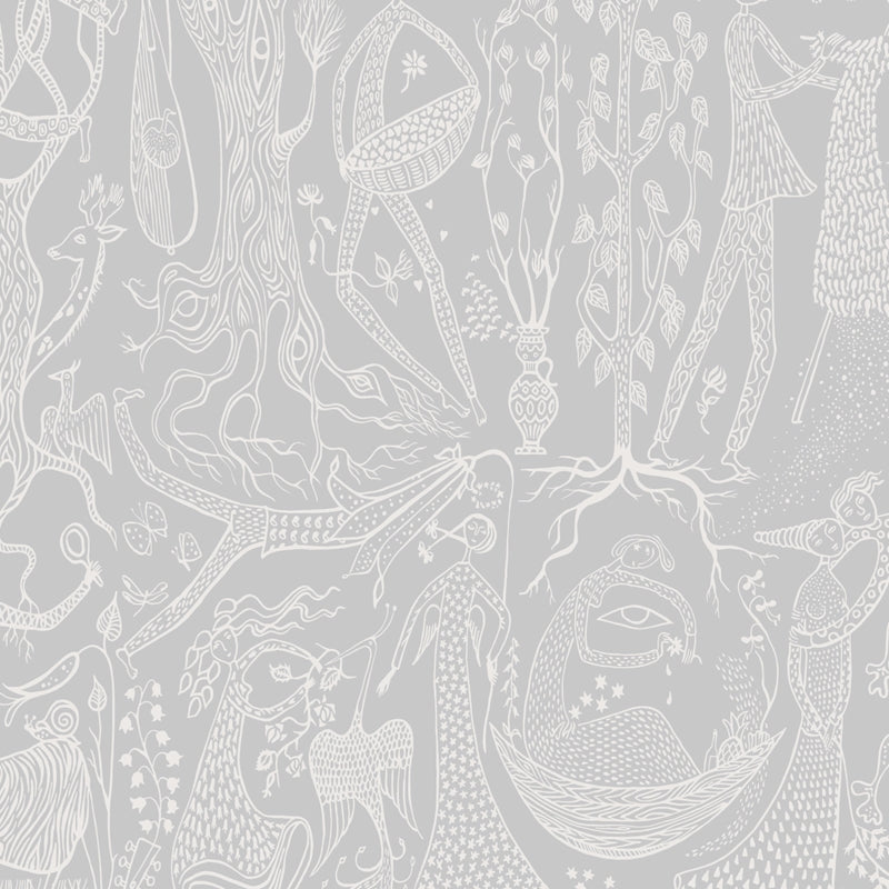 Sample 1762 Poeme Damour, Grey By Borastapeter Wallcovering
