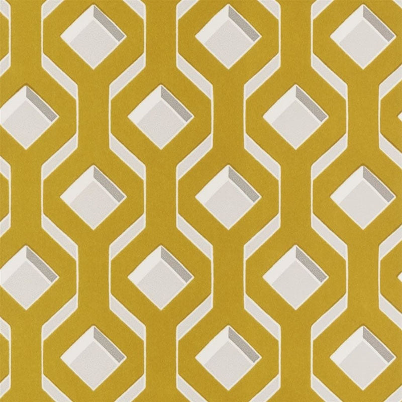 Sample PDG1053-04 Chareau Chartreuse by Designer Guild Wallpaper