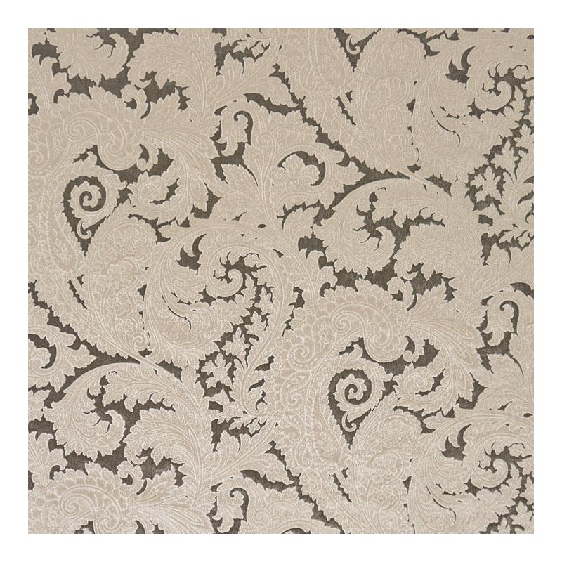 Sample 16565-004 Palermo Velvet Paisley, Pewter by Scalamandre Fabric (SC 000416565)