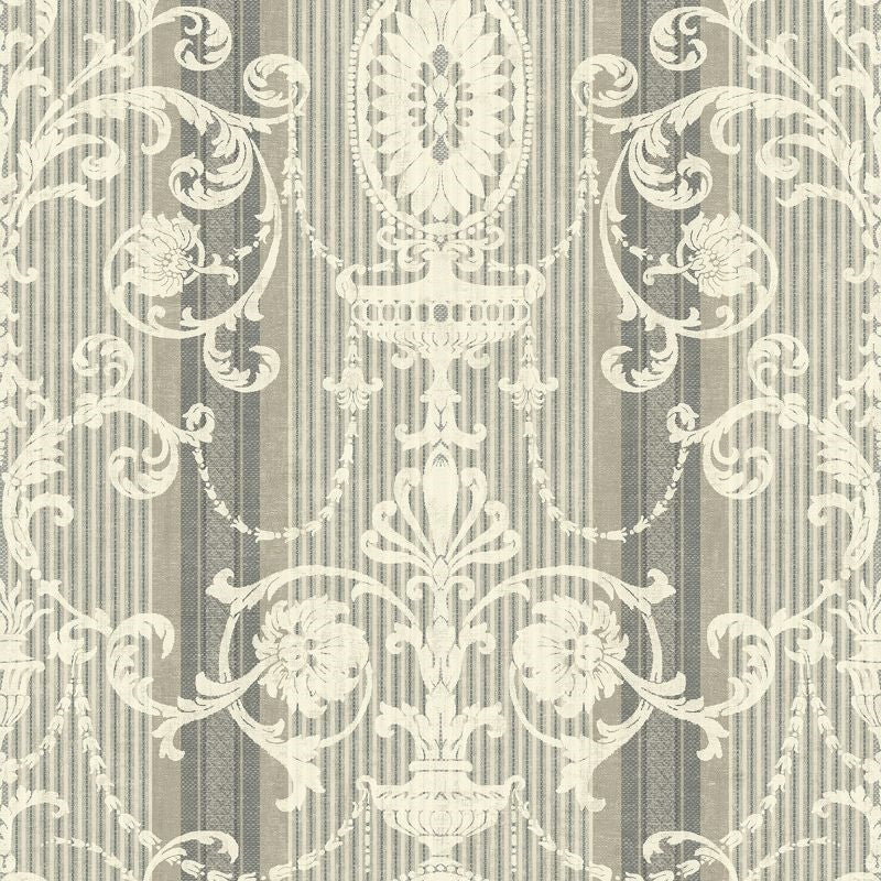 Search VF30008 Manor House Scroll Stripe by Wallquest Wallpaper