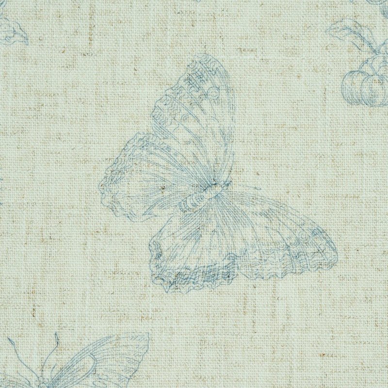 Find 5011831 Baudin Butterfly Linen Blue Schumacher Wallcovering Wallpaper