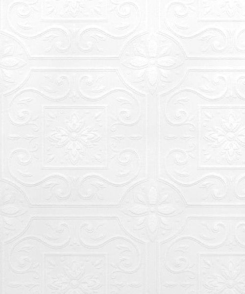 Save 2780-59001 Paintable Solutions 5 Ibold Paintable Tile Wallpaper Paintable Brewster