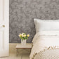 Find Nu1693 Angelica Grey Flowers Peel And Stick Wallpaper