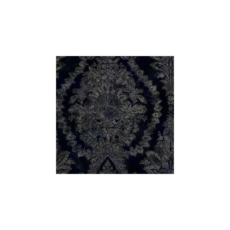 Sample - KT2215 Ronald Redding 24 Karat, Charleston Damask Wallpaper Navy by Ronald Redding