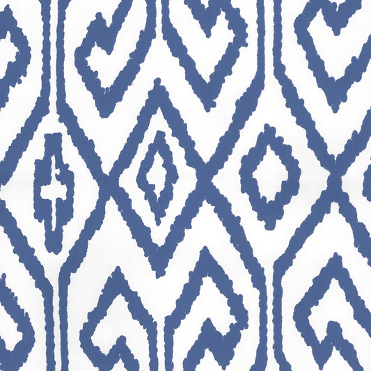 Select 7240-13WPV Aqua Iv Navy on White Vinyl by Quadrille Wallpaper