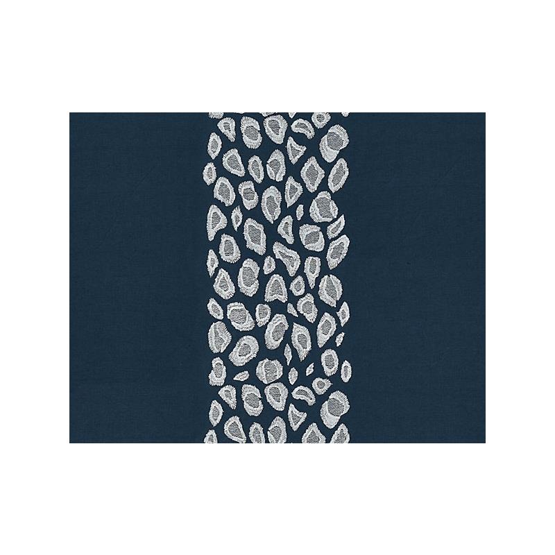 Sample SC 000427255 Catwalk Embroidery, Midnight by Scalamandre   Fabric