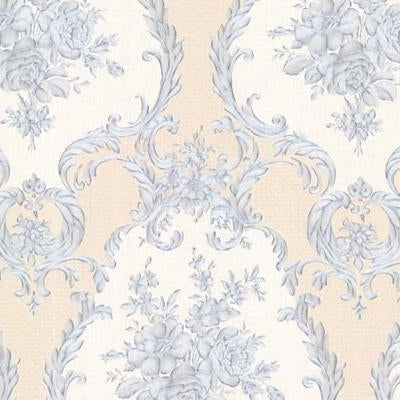 Buy 2530-20545 Satin Classics IX Blue Damask wallpaper by Mirage Wallpaper