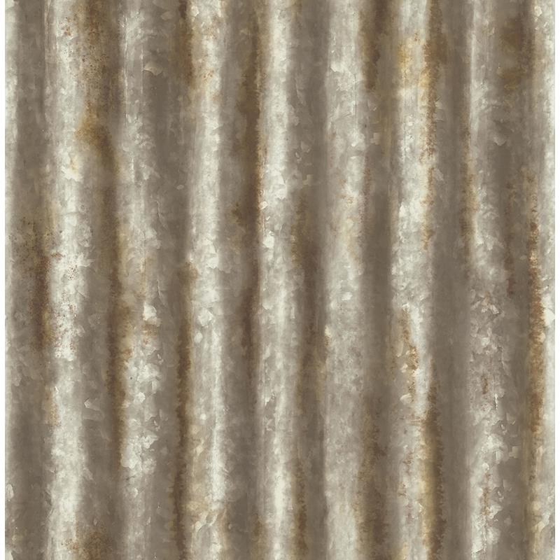 Sample 2922-22334 Trilogy, Kirkland Rust Corrugated Metal by A-Street Prints Wallpaper
