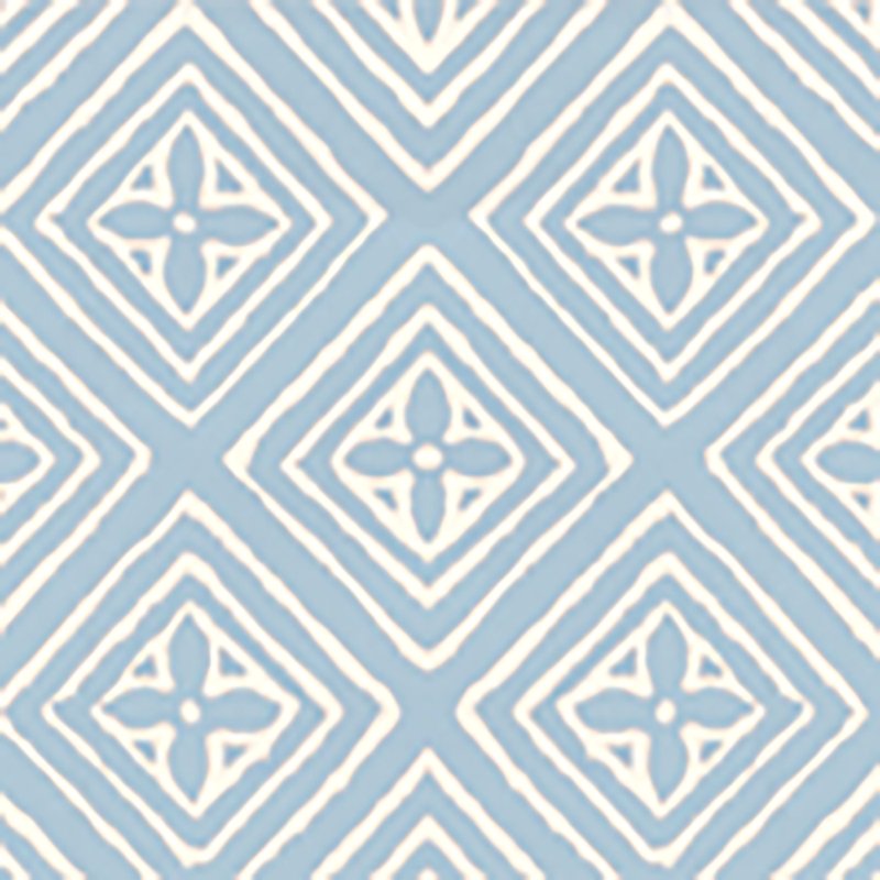 Find 2490-21WP Fiorentina Swedish Blue on Off White by Quadrille Wallpaper